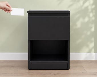 Minimalistiskt förvaringsskåp för kontoret, möbler för små lägenheter med lås, RFID-säker låda, kompakt bord för hemmakontor