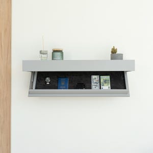 Hidden Safe Shelf with Concealed Drawer – Wall Safe Storage Furniture, Secret Security Box, Gift for Dad or Husband