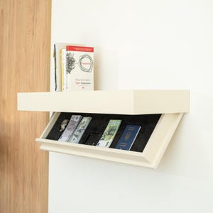 Modern Floating Shelf Safe | RFID-Locked Hidden Compartment | Discreet Wall-Mounted Storage for Valuables, Anniversary Christmas gift