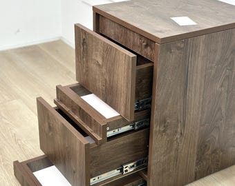 Compact Modern Nightstand with Safe Lock, Four Hidden Compartments in Bedside Table for Secure Valuables Storage, Gift for mom and dad