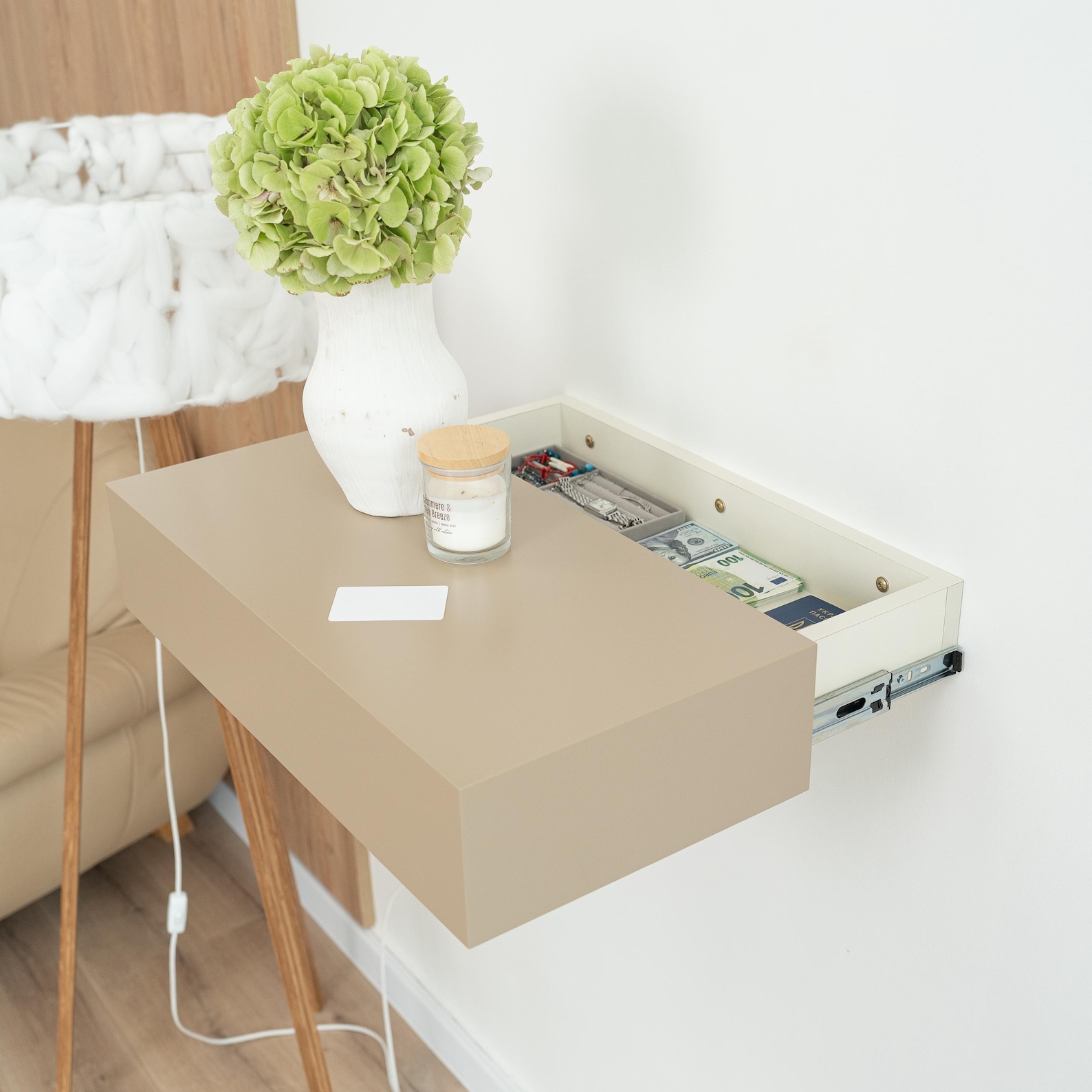 Secret Compartment Wall Safe, Discreet Shelf Storage With Keyless Lock ...