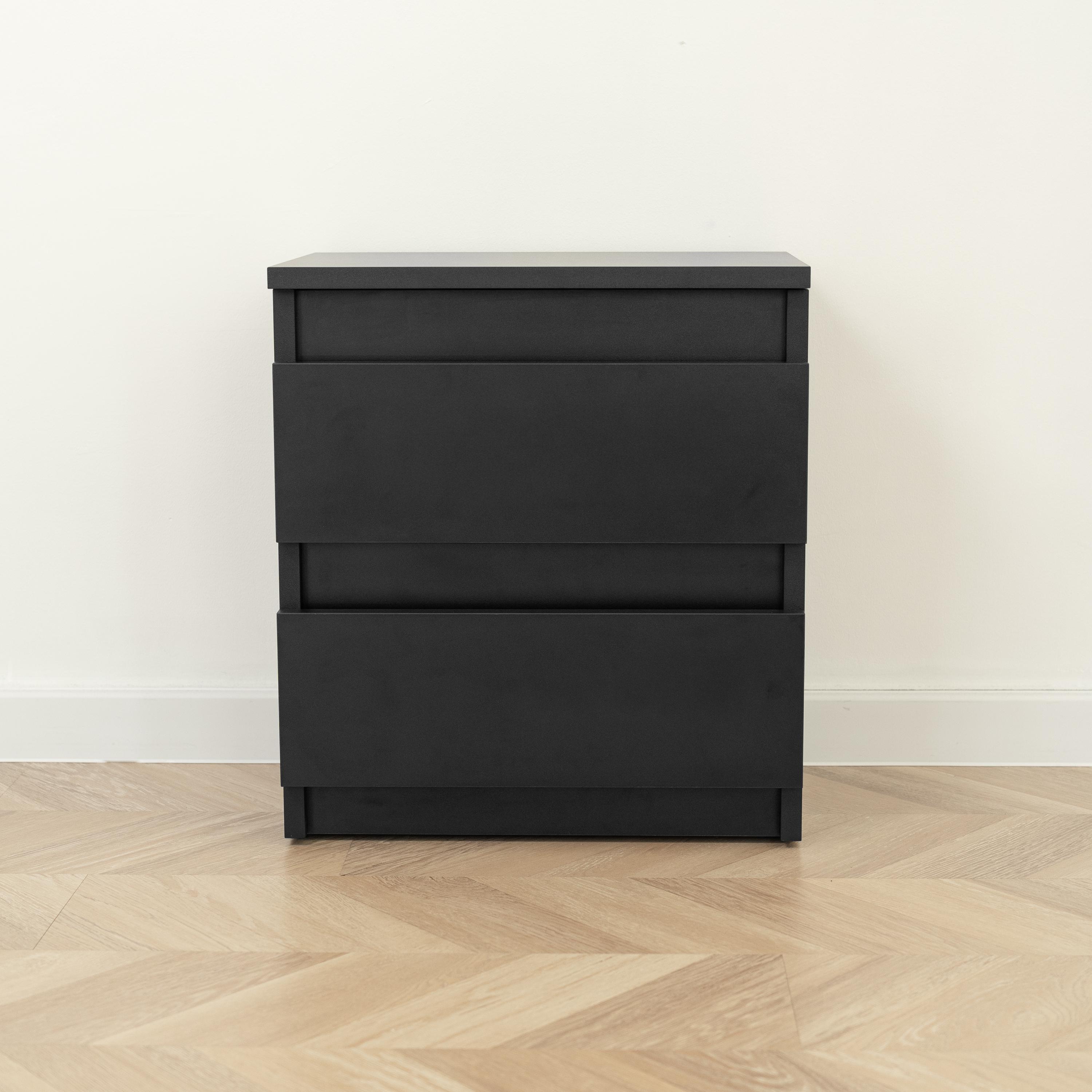Nightstand with 2 Drawers & Hidden RFID Safe – Modern Bedside Cabinet for Secure Storage, Compact Bedroom Furniture