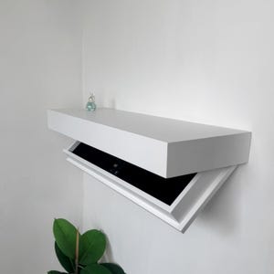 Hidden Shelf Safe | Secret Wall Safe with RFID Lock | Concealed Storage Drawer | Gift for Him | Father&#39;s Day Gift
