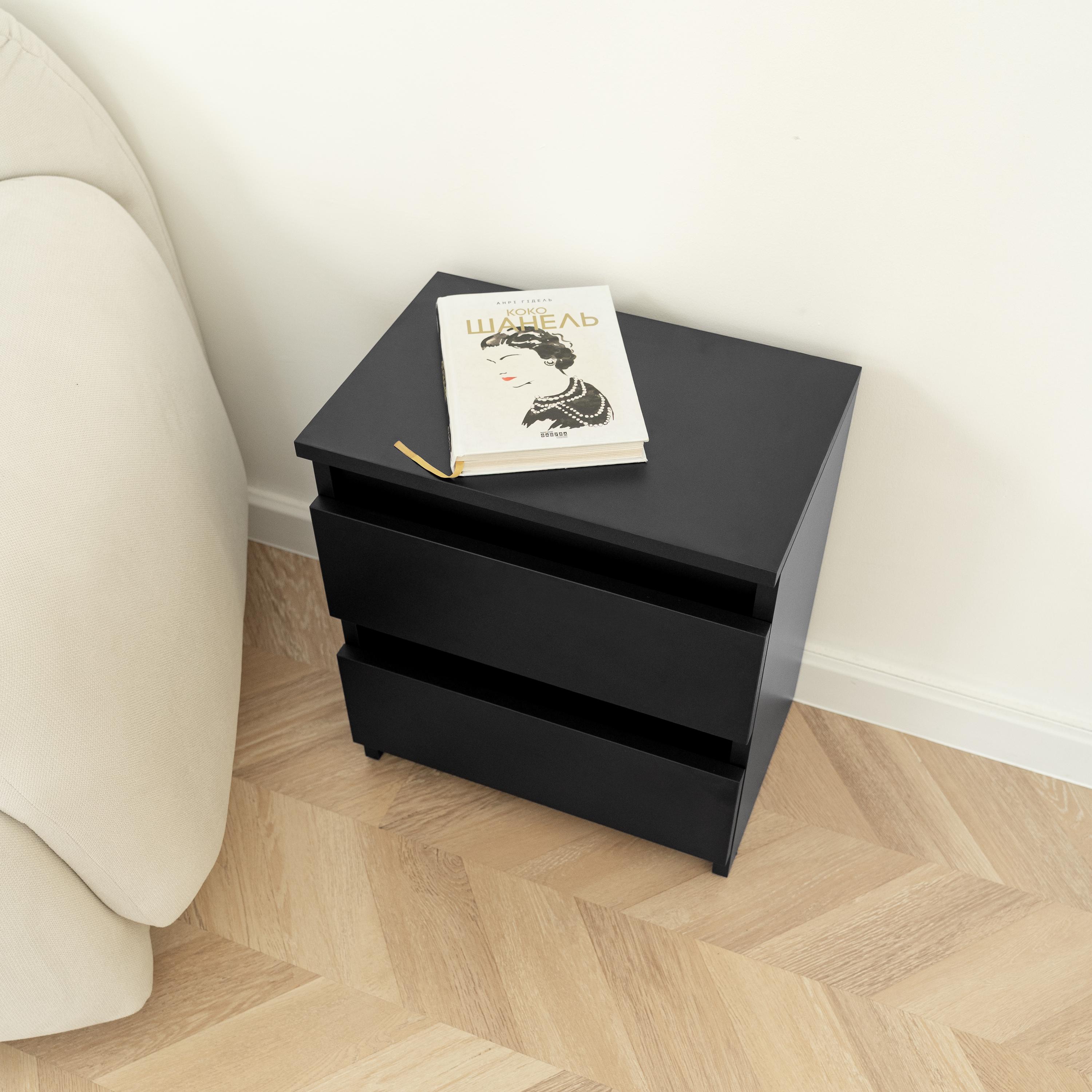 Nightstand with 2 Drawers & Hidden RFID Safe – Modern Bedside Cabinet for Secure Storage, Compact Bedroom Furniture