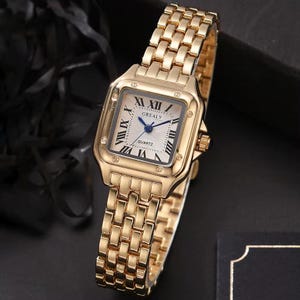 Vintage Classic Women Gold Watches (Gold) Fashion Brand Ladies Quartz, For Her, Gift.