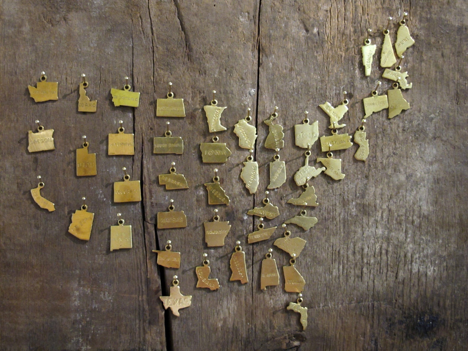 Massachusetts Love State Charm Necklace 18 Inches Etsy