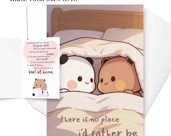 Bubu Dudu Card, Anniversary Card for husband , wife, Personalized gift