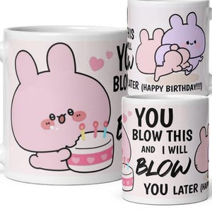 Asamimichan Birthday gift , kawaii mug , gift for husband