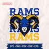 Rams Head Mascot SVG: Vector Cut File, Logo Print (instant Download ...