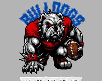 Bulldogs Mascot SVG: Football Team Logo Cut File (Digital Download)