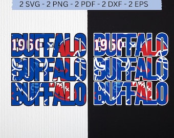 Buffalo Football SVG-bundel: Game Day-ontwerp (digitale download)