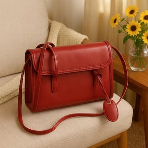 Sac Bandoulière Marron Clouté Doré Femme - Simili Cuir Avec Sangle Ajustable - Neuf Sans étiquettes