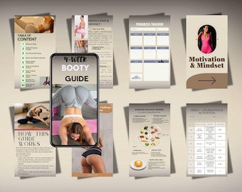 pdf-bestand met booty-workoutplan voor 4 weken – gids voor billentraining voor vrouwen (thuisworkout)