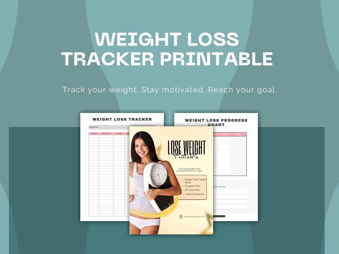 Printable Weight Loss Tracker | Weight Loss Chart PDF | Weekly Weight ...