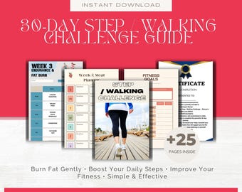 30-Day Step / Walking Challenge – Women’s Weight Loss Plan & Daily PDF Guide