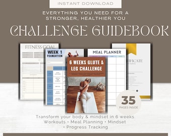 Trainingsplan voor 6 weken voor billen en benen – afdrukbare pdf-gids voor thuisfitness