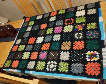 Granny Square Lapghan-Scrapghan Blanket