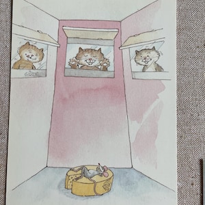 Set di 5 cartoline vintage con cartoni animati di Gider / Ottime per il Postcrossing / Cartoline / Postcrossing
