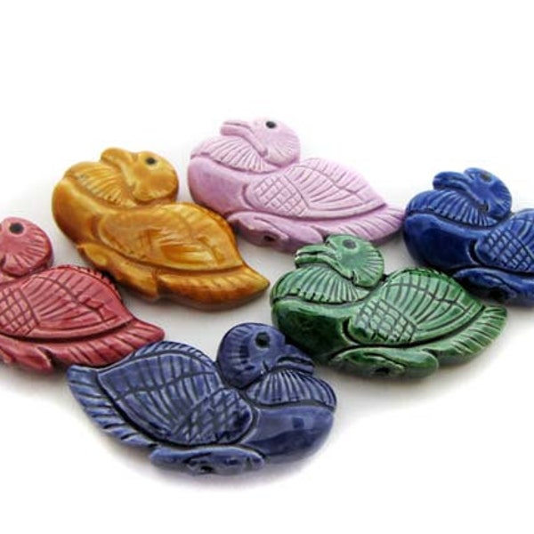 Ceramic Animal Beads Etsy