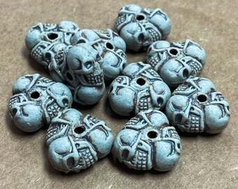 10 High Fired Skull Wheels - LG495