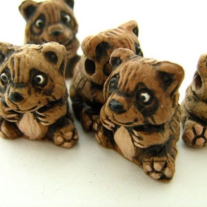 4 Large Teddy Bear Beads