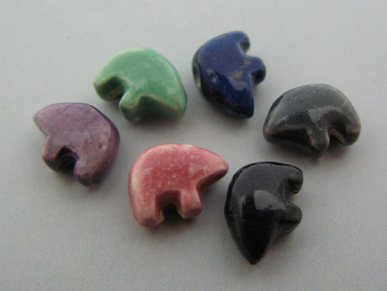 4 Tiny Zuni Bear Beads Mixed Colors Cb540mix Etsy UK