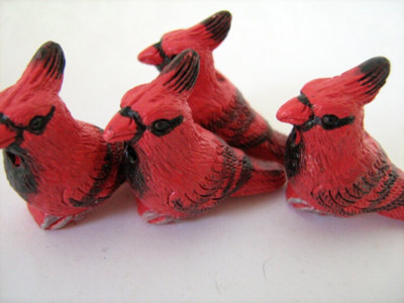 10 Large Cardinal Beads | Etsy