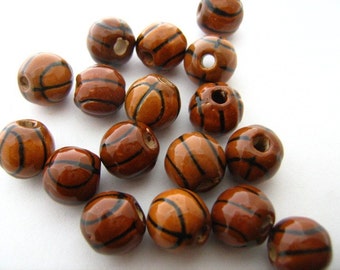 20 small Basketball Beads