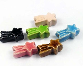 4 Tiny Shooting Star Beads - CB752