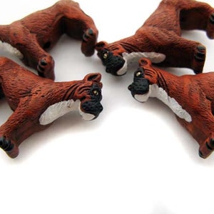 10 Large Boxer Dog Beads - LG196