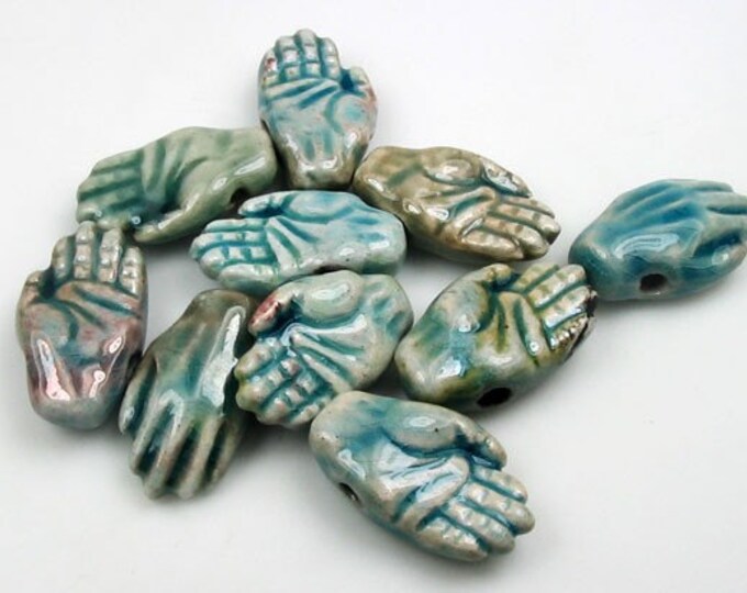 20 Tiny Raku Hand Beads Ceramic Beads Peruvian Beads Raku Etsy