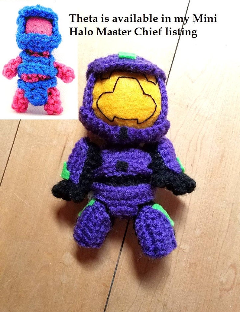 Halo Master Chief Spartan Red vs Blue Rooster Teeth Crochet doll Ships in 2-4 weeks North Dakota