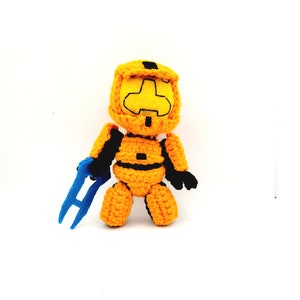 Halo Master Chief Spartan Red vs Blue Rooster Teeth Crochet doll Ships in 2-4 weeks pumpkin