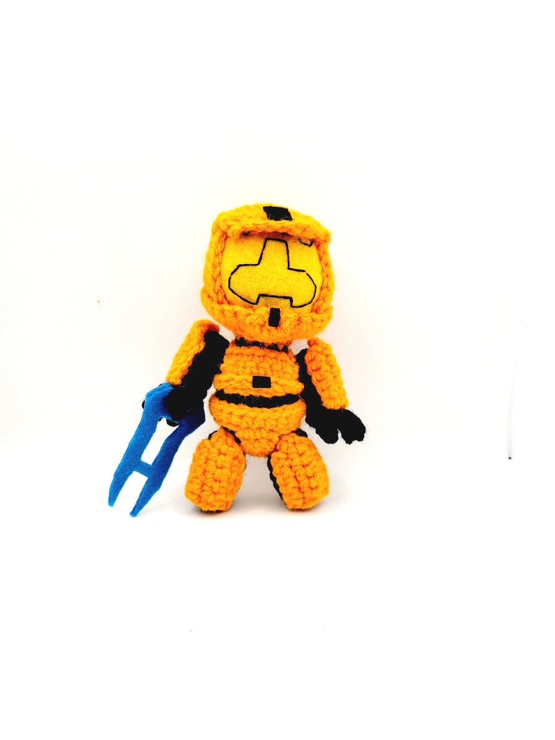 Halo Master Chief Spartan Red vs Blue Rooster Teeth Crochet doll Ships in 2-4 weeks pumpkin