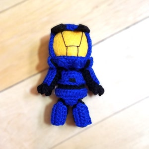 Halo Master Chief Spartan Red vs Blue Rooster Teeth Crochet doll Ships in 2-4 weeks Caboose