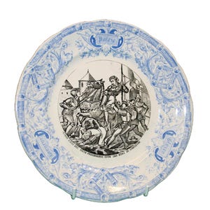 Vintage plate, collectible plate, French history, Antique French plate