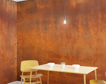 Rust Texture Wallpaper Peel Stick Rusty Metal Mural Industrial Grunge Removable Large Accent Wall