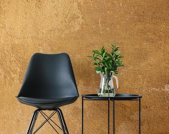 Yellow Textured Vintage Gold Effect Wallpaper | Rustic Metallic Peel and Stick Wall Mural