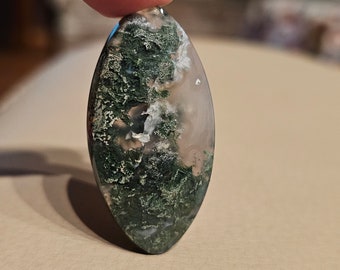 Green and Blue Moss agate cabochon, Garden cabochon, Indonesian Plume agate cabochon, Lodilite, Quartz, plume agate