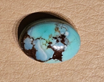 Rare Golden Hills Turquoise Cabochon from Kazakhstan, lavender turquoise cabochon