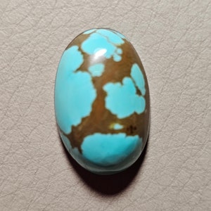 Number 8 mine turquoise, Backed for stability high grade collector cabochon, # 8, Nevada, American turquoise, oval ring cabochon