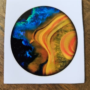 Vinylsticker van een natuurlijke, opaal gepolijste steen uit Queensland, Australië