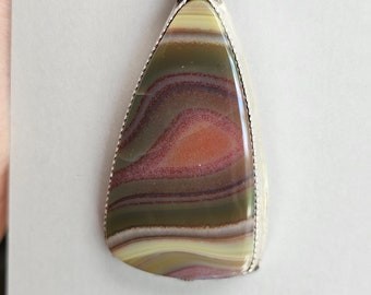 Laguna agate sterling silver pendant