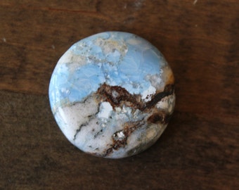 Lavender and Baby Blue Hubei Turquoise cabochon, round shaped, Bamboo Mountain white turquoise, pendant focal stone, natural turquoise