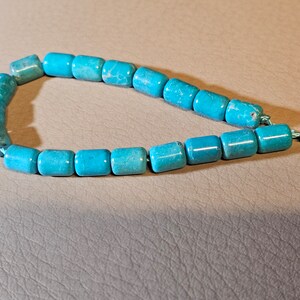 6 inch strands of Natural Hubei Turquoise Barrel Beads Selection available image 3