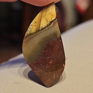Blue Mountain Jasper cabochon in a designer cut