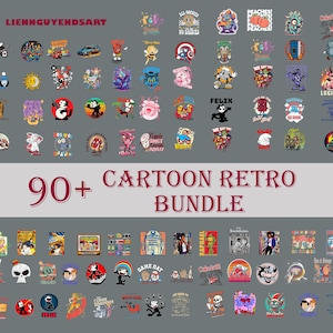 Ensemble de dessins animés rétro de 90 ans et plus, conception de dessins animés png, personnages de dessins animés avec superposition de caractères Svg, dessin animé années 80 et 90, png personnages de dessins animés png, numérique