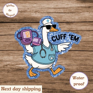 Silly Goose Nurse Club Sticker | Funny Nurse Vinyl | Medical Humor Gift | Cute & Funny Medical Vinyl Decal | Halloween Nurse Sticker | Nurse