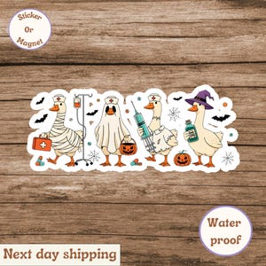 Silly Goose Nurse Club Sticker | Funny Nurse Vinyl | Medical Humor Gift | Cute & Funny Medical Vinyl Decal | Halloween Nurse Sticker | Nurse