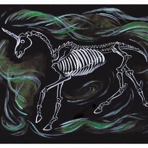 Skeleton Unicorn (Print)